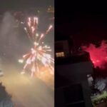Araçtan atılan havai fişekler yangına neden oldu